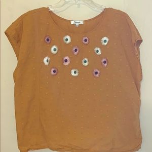 Madewell mustard yellow shirt